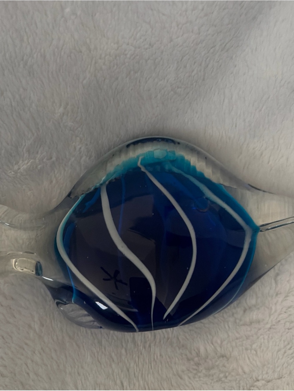 Hand blown glass fish figurine